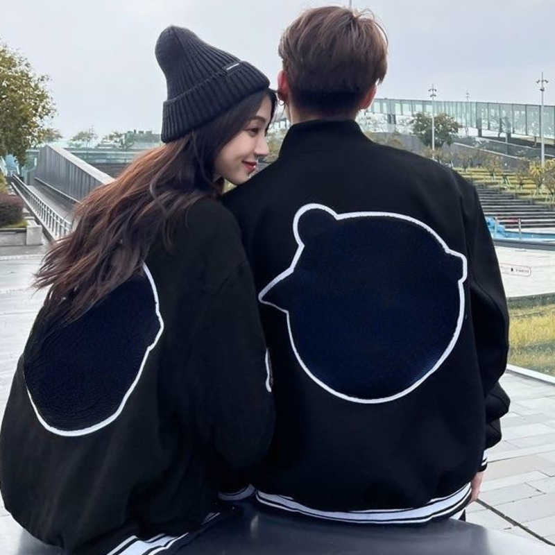 

22ss designer jacket Stuy man Embroidered Bomber jackets women Autumn Winter Baseball Uniform American baseball suit, Black