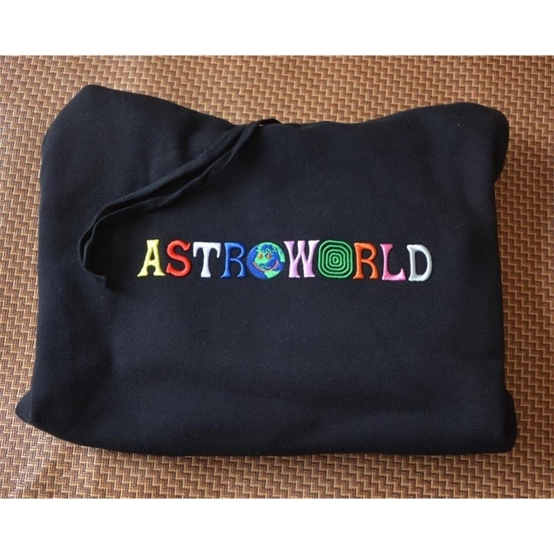 

Men's Hoodies Sweatshirts TRAVIS SCOTT Astroworld YOU WERE HERE Embroidered Rainbow Letter Men Women Pullover Fashion Hip Hop Sweatshirt 220928, Khaki