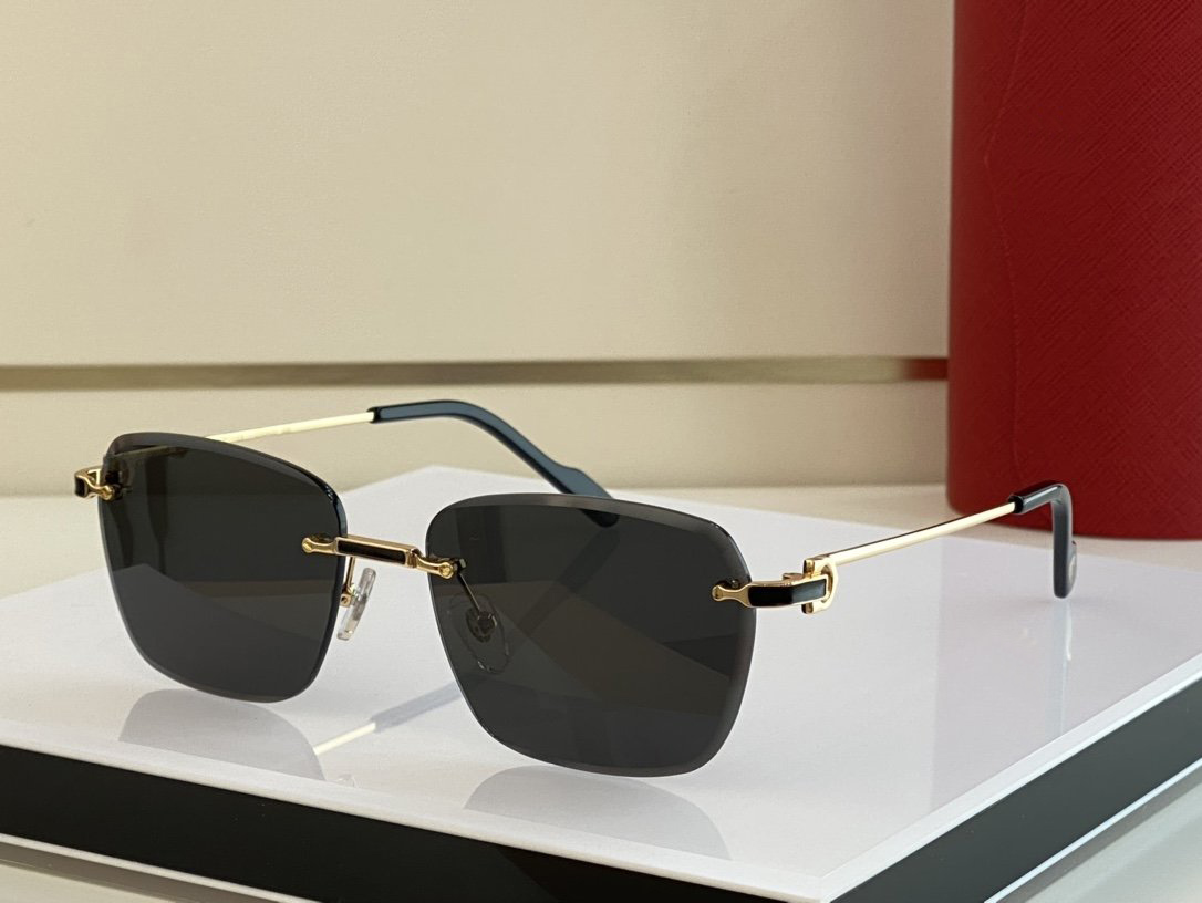 Sunglasses Designer Woman Aviation Mens Premiere de Sun Glasses Square Cross Buckle Head Rimless Black Brown Clear Lens Sunshade Eyeglasses Lunettes