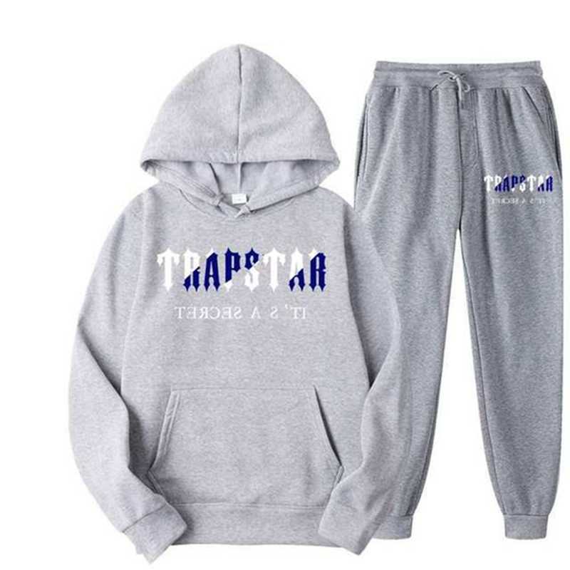 

Men's Tracksuits New Tracksuit MenWomen TRAPSTAR Printed Sportswear Colors Warm Loose Hoodie Sweatshirt Jogger Pants Two Pieces Set G220928, Color 11
