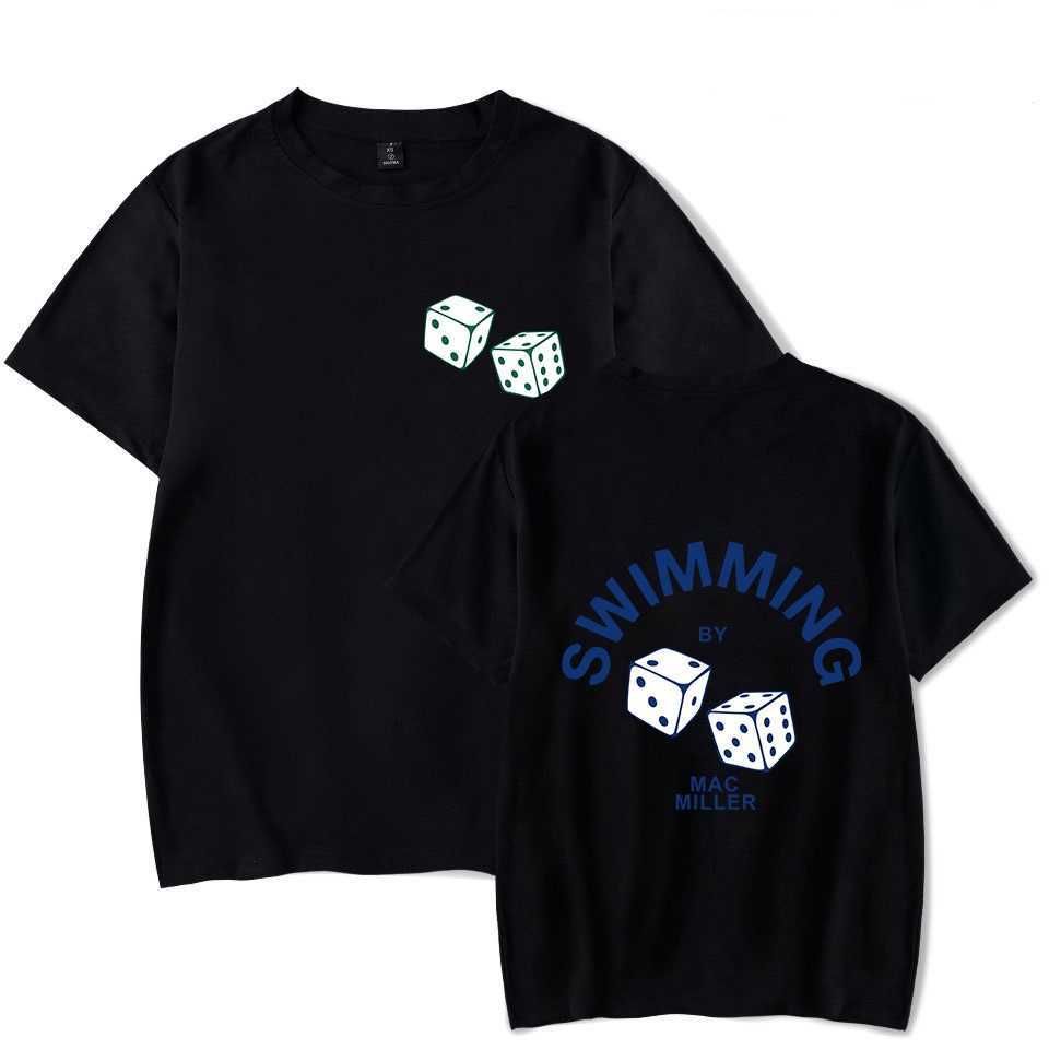 

Mac Miller T-Shirt Women/Men K-pop Top Popular fashion casual Short Sleeves, Navy
