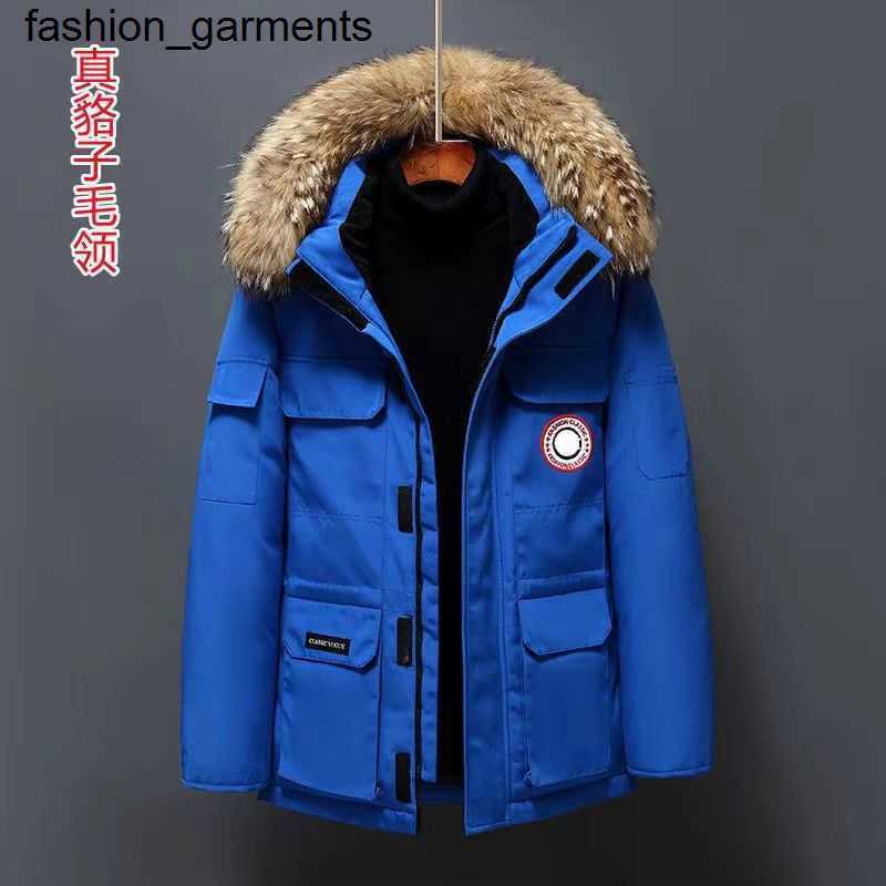 

Dsiugner Men's season canadas jacket men's medium length gooses winter new working clothes lovers' thick coat, Black
