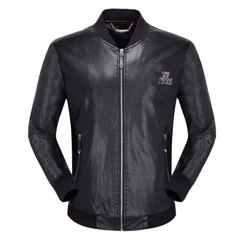 

Fashion Brand PP Men's Motorcycle PU Leather Jackets Men Leather Autumn Winter Slim Fit Jacket Male Business Fitness Casual Outwear Coats Size M-XXXL