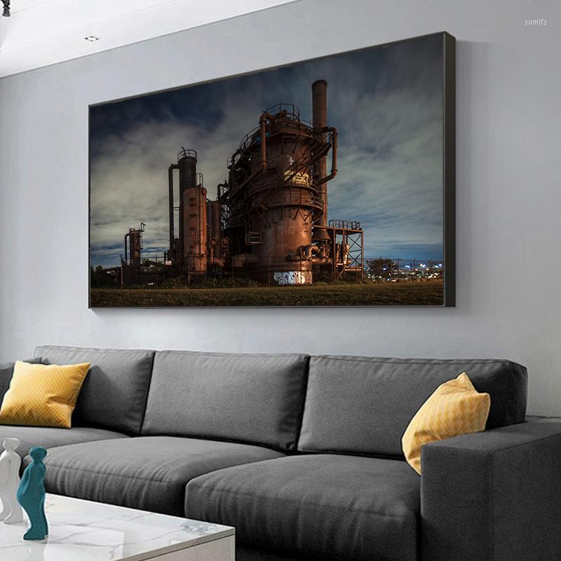 

Paintings Customizable Wall Art Painting By Numbers Industrial Area Decorative Retro Dekoration Fashion Aesthetic Home Decor