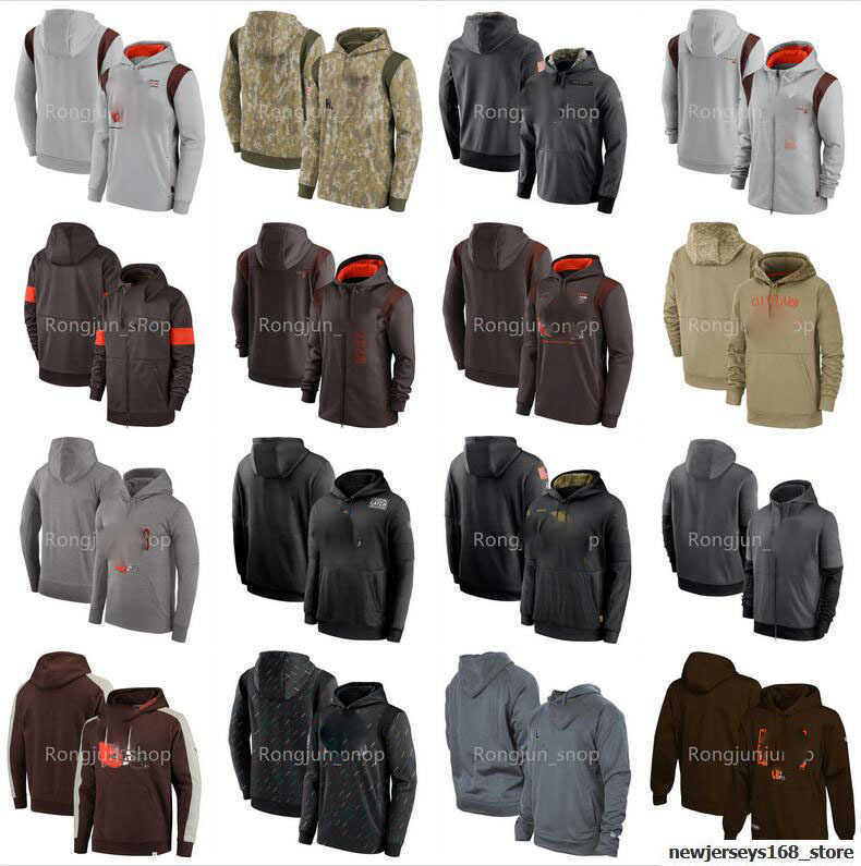 

Jersey Cleveland''Browns''Football Sweatshirt Salute to Service Sideline Crucial Catch Therma Performance Pullover Hoodie''NFL''Men Youth Women, Picture
