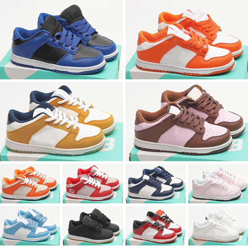 

shoes kids Dead Bears low Designer dunks Boys Girls Sneakers Pink Blue Bear Toddler Skateboard kid shoe boy children sneaker Size 26-35, With box