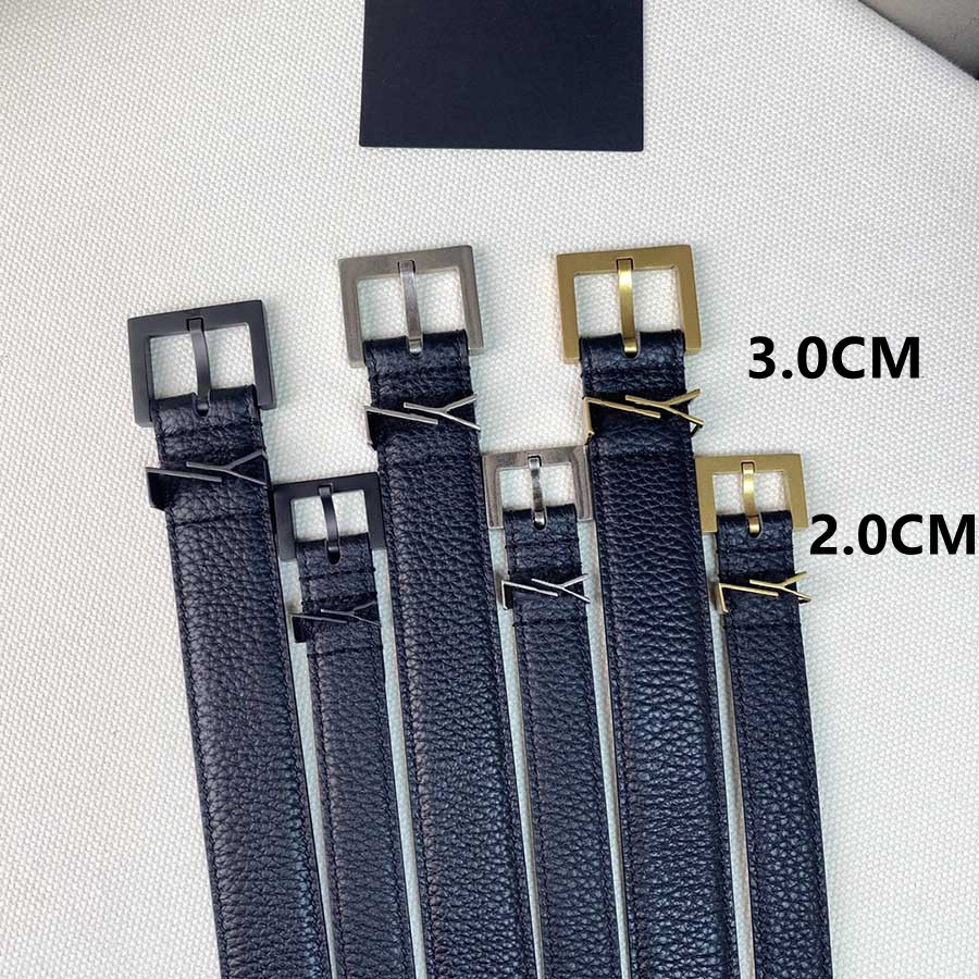 

Designer Belt Real Leather Belts Needle 3 Color Buckle Width 2CM 3CM Classic Letters for Man Woman Cowskin, Multi