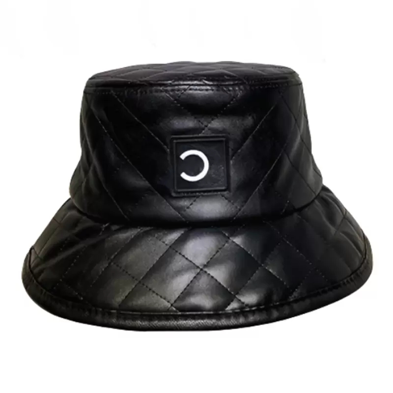 Leather Bucket Hat Designers Baseball Caps Fashion Fisher Hats Black Unisex Leisure Sunhats Men Women Sport Caps