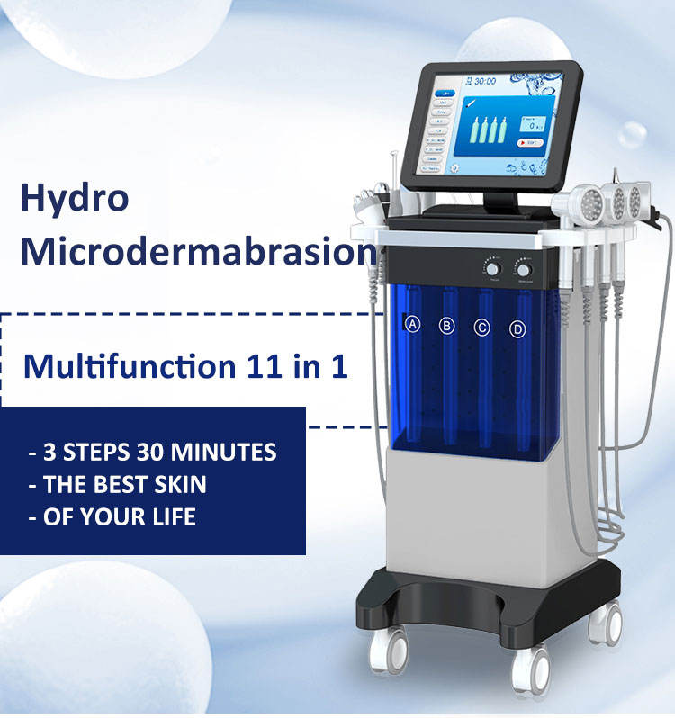 11 In 1 Skin Beauty Equipment Vacuum Cavitation RF System Spa Face Hydra Dermabrasion Facial Care Water Oxygen Jet Aqua Microdermabrasion Machine-image-720365724