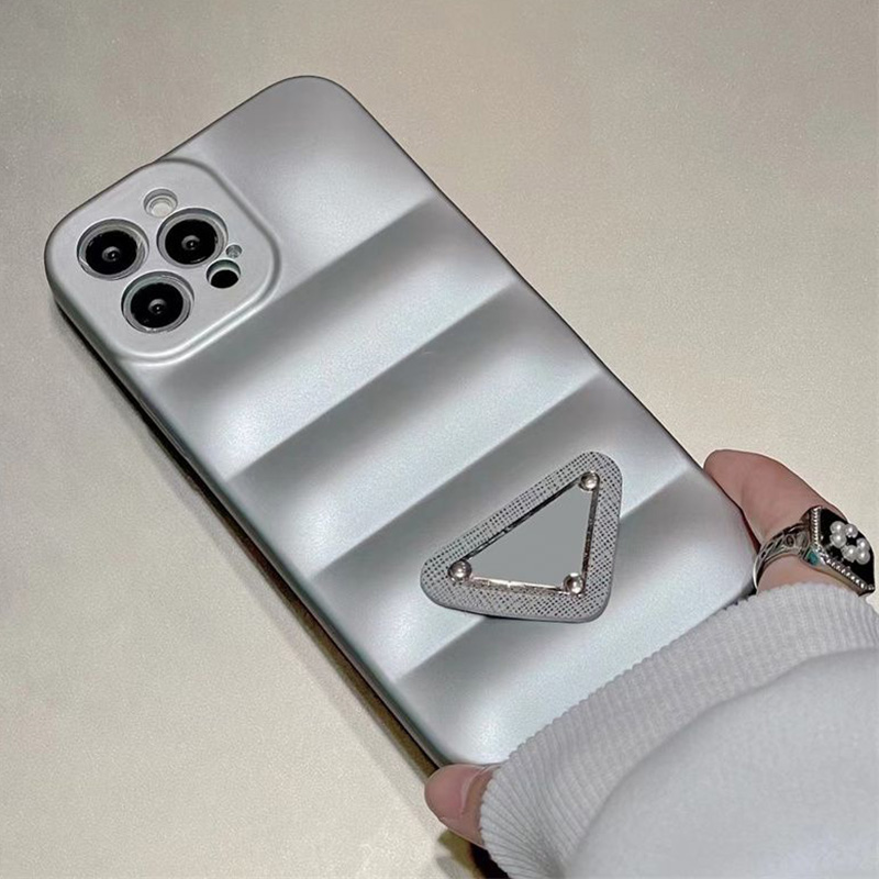 

Luxury Cell Phone Cases Fashion Designer Phonecase For 14promax 11 12 13 Pro Promax X Xs Xr Xsmax 4 Color Triangle Phonecase Silver Green
