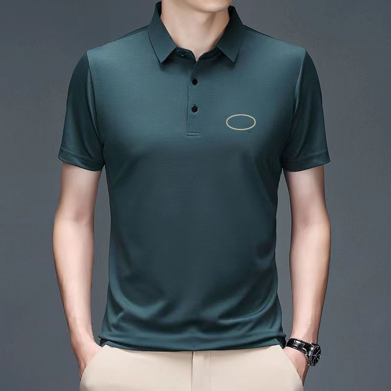 

Mens T-Shirts Polos Ice Cotton Shirt Designer Summer Short Polo Man Tops With Letters Printed Tshirts UXJT, Black-3