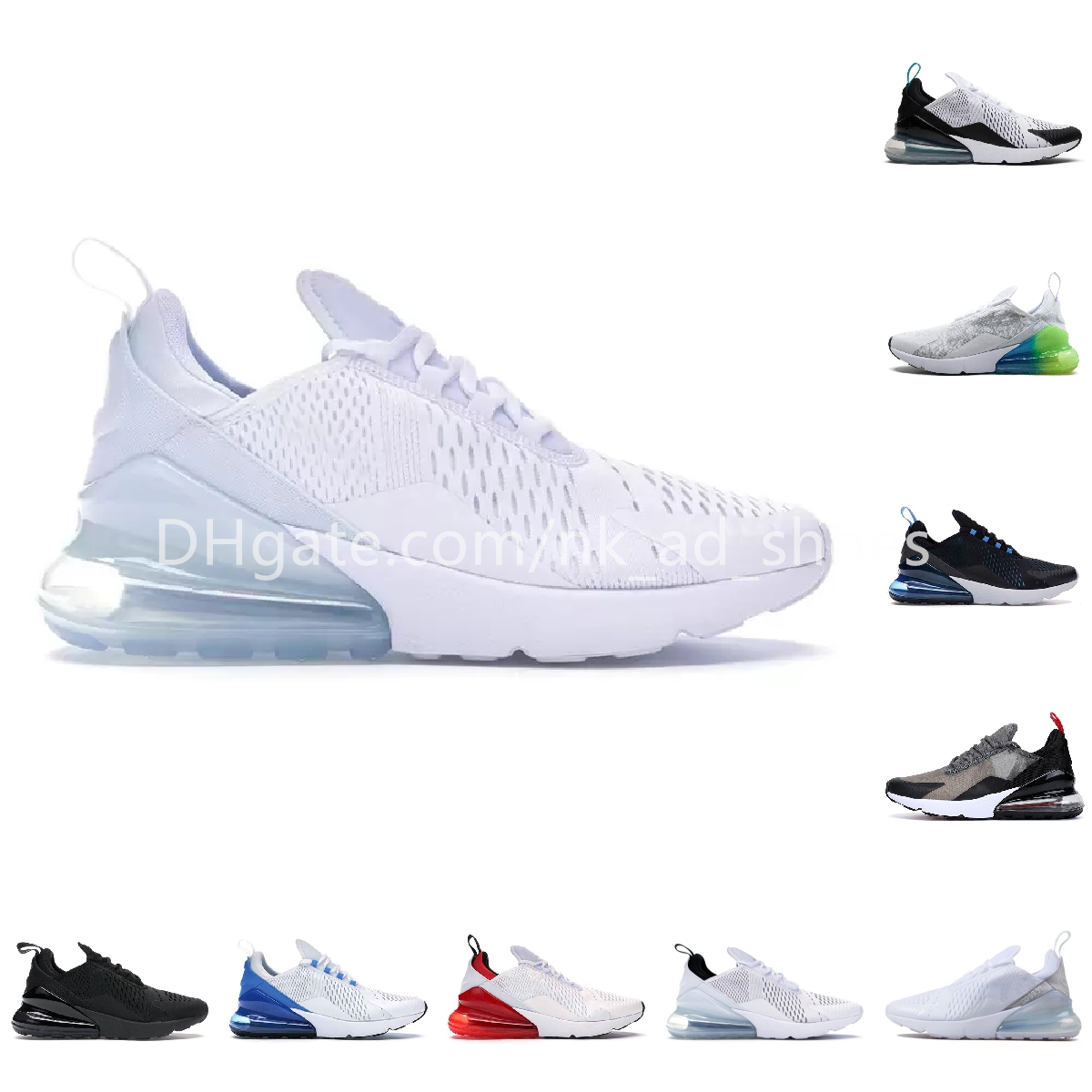 

Designer Shoes 270 For Men Women Running Outside Sports Sneakers Classic Style React Cushioning Cushlon Foam Midsole 27C AH8050 airmax shoe 270s, 18#