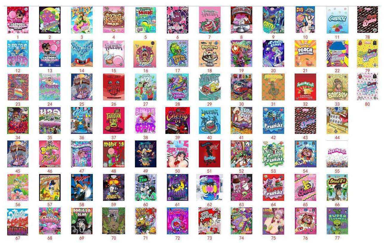 

Packaging Bags 3.5g runtz 420 packing bags holographic laser food grade candy Packaging bag package