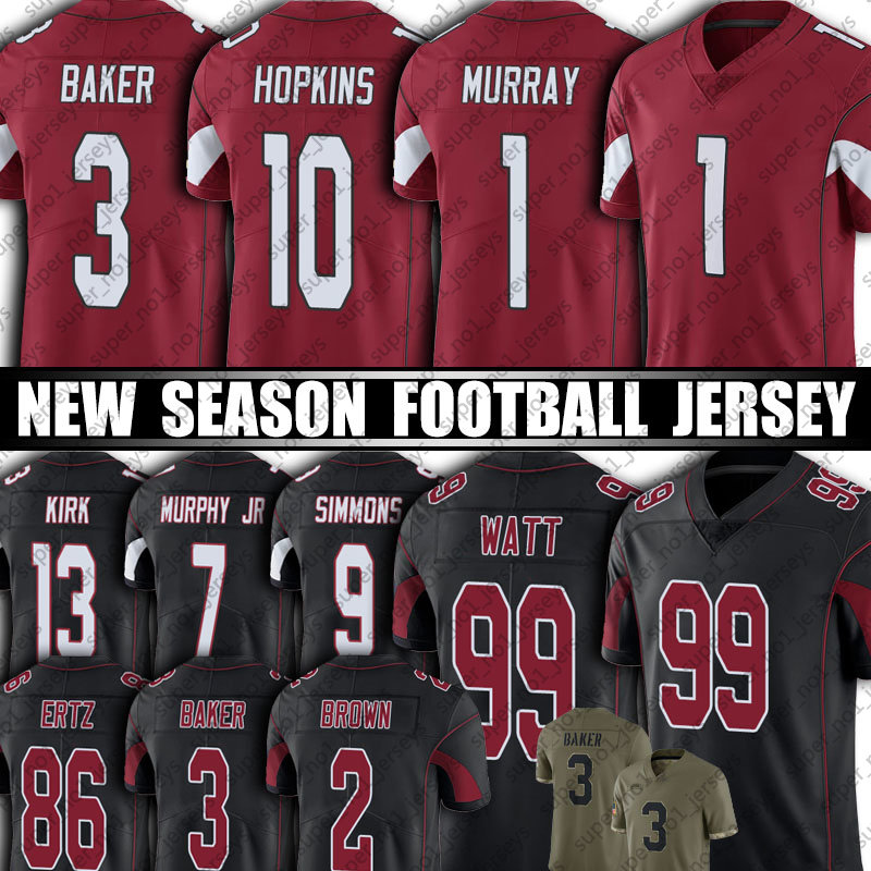 

1 Kyler Murray JJ Watt Jersey Football Cardinals DeAndre Hopkins Budda Baker Marquise Brown Jerseys Tillman Zach Ertz Simmons Byron Murphy Jr AJ Green Conner, Woman custom jersey (hq)