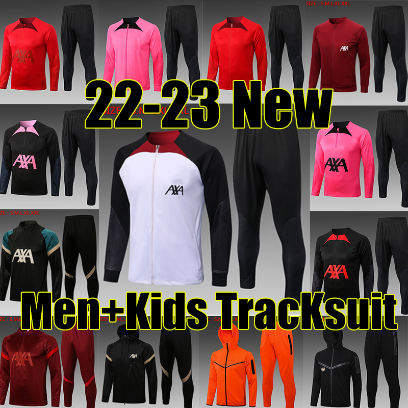 

22/23 DARWIN Mohamed Survetement Soccer Tracksuits 2022 2023 ELLIOTT Luis DIaz London Adult Men Kids Kit Set Training Suit Jogging Hoodies Jackets uniforms jerseys, Liwupu b569# e603# 2223