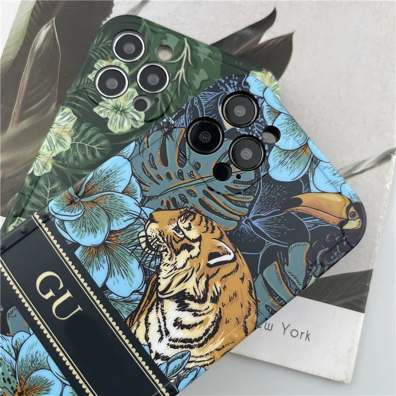 

Luxury Designer Phone Cases For Iphone 14 12ProMax 13Pro 11 X Xs Xr 7 8P Shockproof Cover Shell Brand Tiger Forest Iphone Case G 22092903, Green