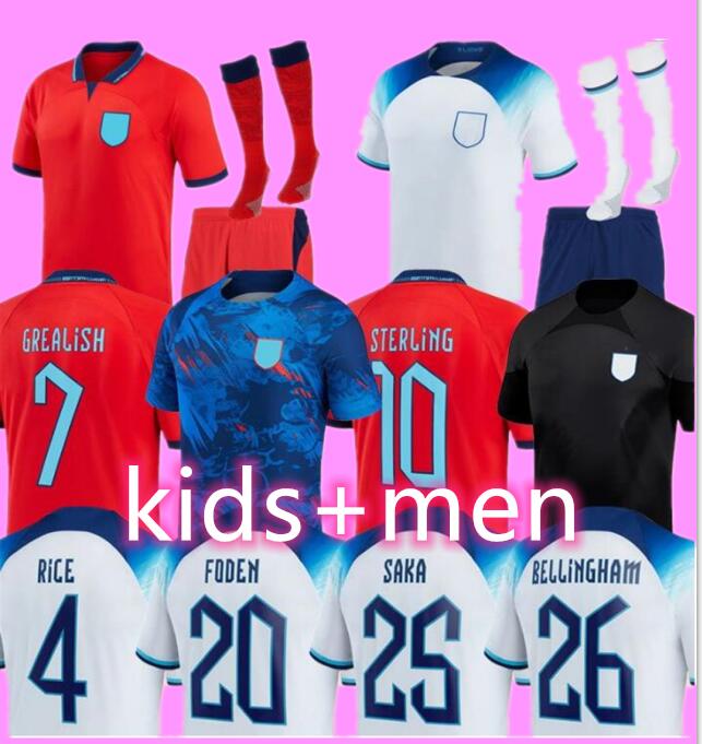 

2022 World Cup ENGLANDS soccer jersey KANE STERLING RASHFORD SANCHO FODEN 22 23 national team football shirt women men kids kit sets 00603 jersey Outdoor Apparel