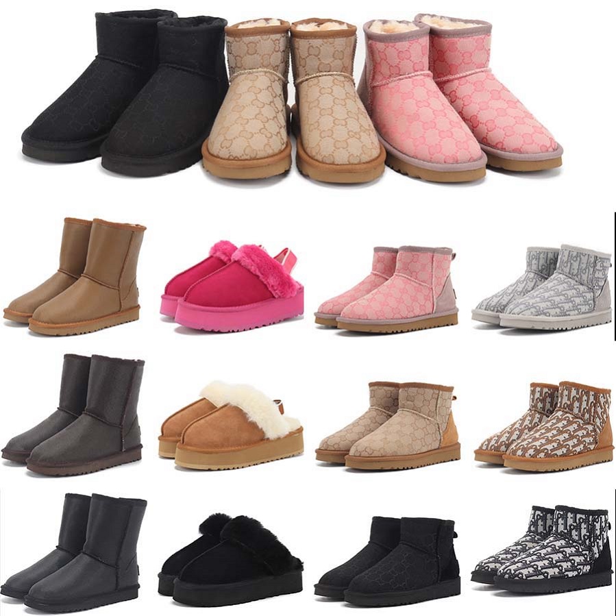 

Australia Boots Luxury Brand Fur Furry BOOTS Ankle Booties Woman Short BOOT Slipper Sandals by topshoe99 01, Box