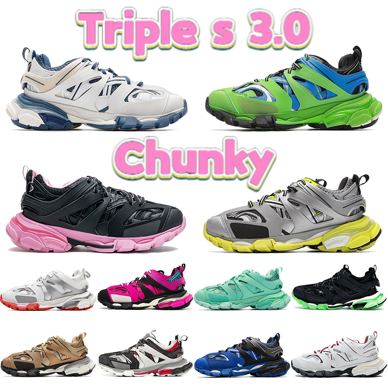 

Fashion triple s 3.0 chunky casual shoes mens designer sneakers royal grey white black burgundy glow in the dark outdoor men women height increase dad shoe, Bubble wrap packaging