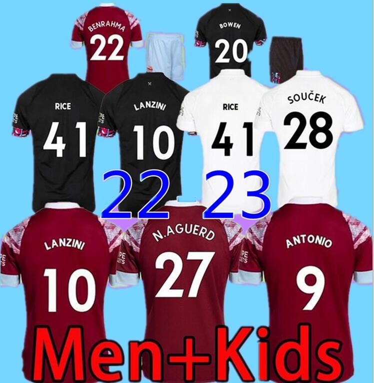 

22 23 WHU west hams soccer jerseys 2022 2023 BOWEN RICE SCAMACCA L.PaquetA KEHRER BENRAHMA LANZINI ANTONIO FORNALS EMERSON AGUERD football shirts UNITED men kids, Green