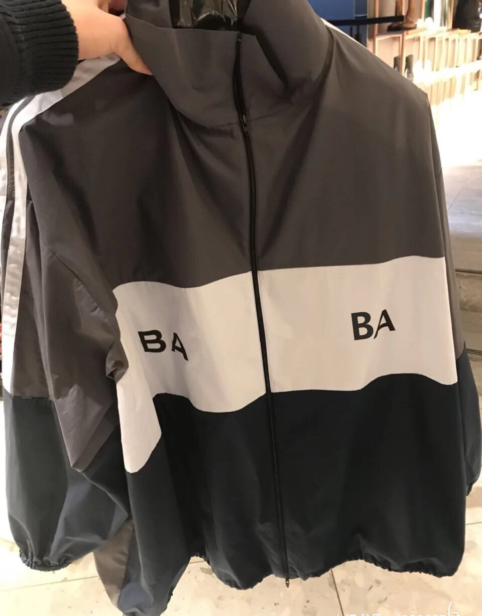 

Luxury brands streetwear Men' Patchwork Jacket Boyfriend Panelled Style Hip Hop Coat Women Ski wear Spring Casual Oversized Light Windbreak bb, B1 high quality 124