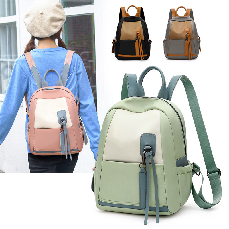 

Women Backpack Style Oxford Fashion Casual Bags Small Girl Schoolbag Business Laptop Backpack Charging Bagpack Rucksack Sport&Outdoor Packs 3228, Black