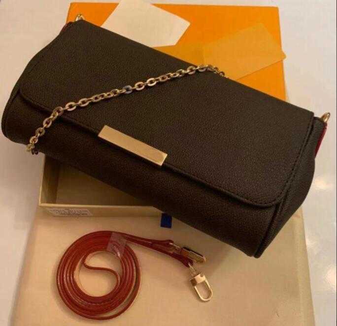 

M40718 FAVORITE Shoulder Bags Classic Handbag Fashion Women Crossbody Bag Chain Leather Damier Azur Ebene Canvas Cross Body handbags N41275, Brown plaid