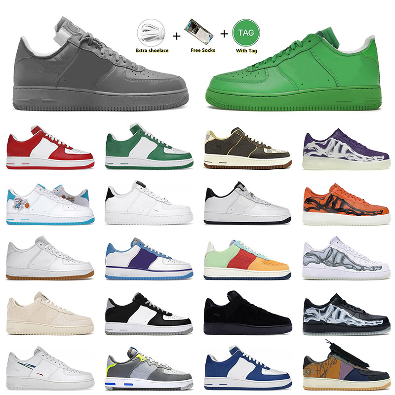 

2022 Classic Skate 1 Running Shoes Brooklyn Size 13 Sneakers Offs White Ghost Grey Af1 Panda Boricua Airforce One Beige Skeleton Tennis, Separate colours