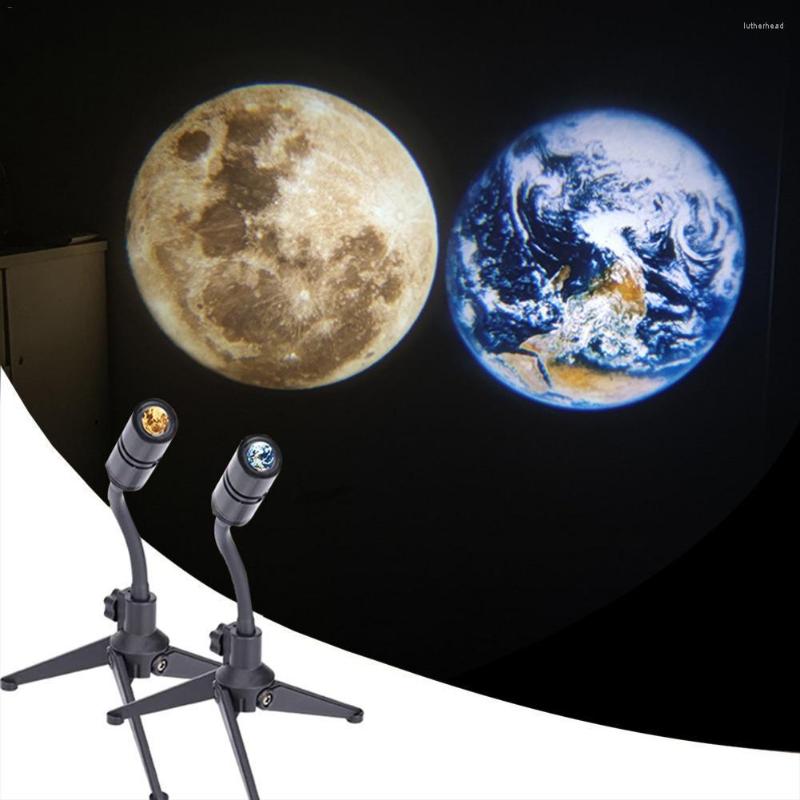 

Night Lights LED Star Projector Light 2 In 1 Moon Earth Lamp 360 Rotatable Bracket USB Children's Bedroom Decor