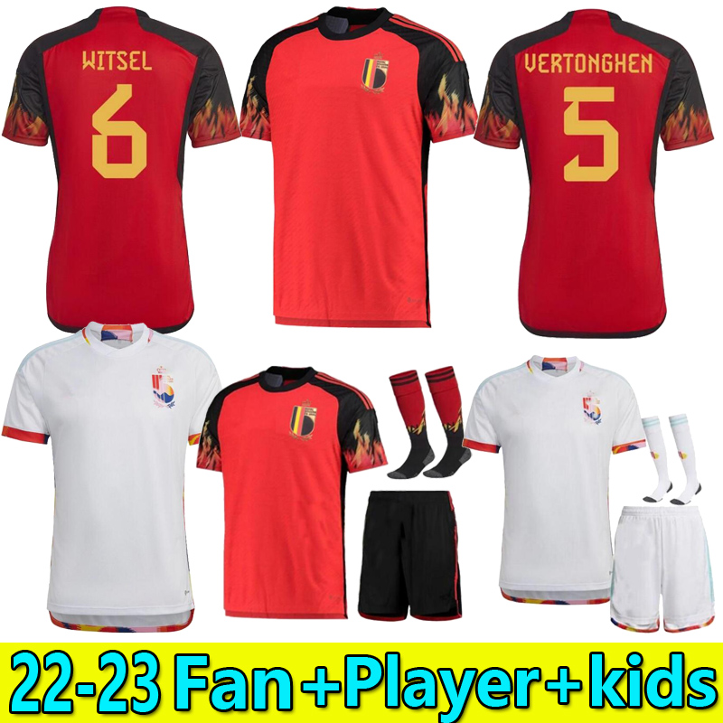 

2022 Belgium Soccer Jersey fans player hazard National Team COURTOIS LUKAKU TIELEMANS 23 Michy Batshuayi 7 Kevin De Bruyne KOMPANY ALDERWEIRELD Football Shirt kids, 22/23 away 2