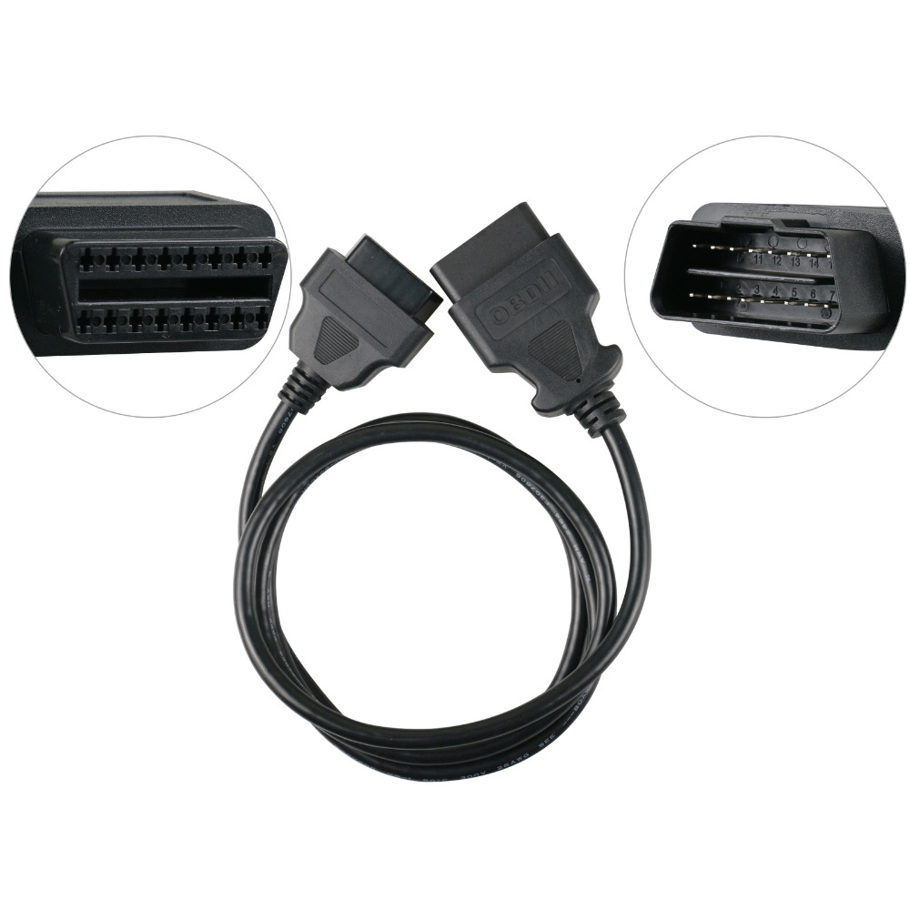 

16Pin OBD2 Extension Cable Male to Female 1.5m ELM327 OBDII Connector Interface