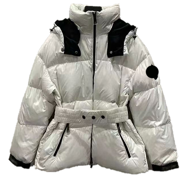 

Maya Designer Women's Down and Parkas Embroidered Letter Belt Detachable Hat Waist Slim Fit Slim Street Style Large Armband Thickened Thermal Jacket, Supplement (not shipped separately)