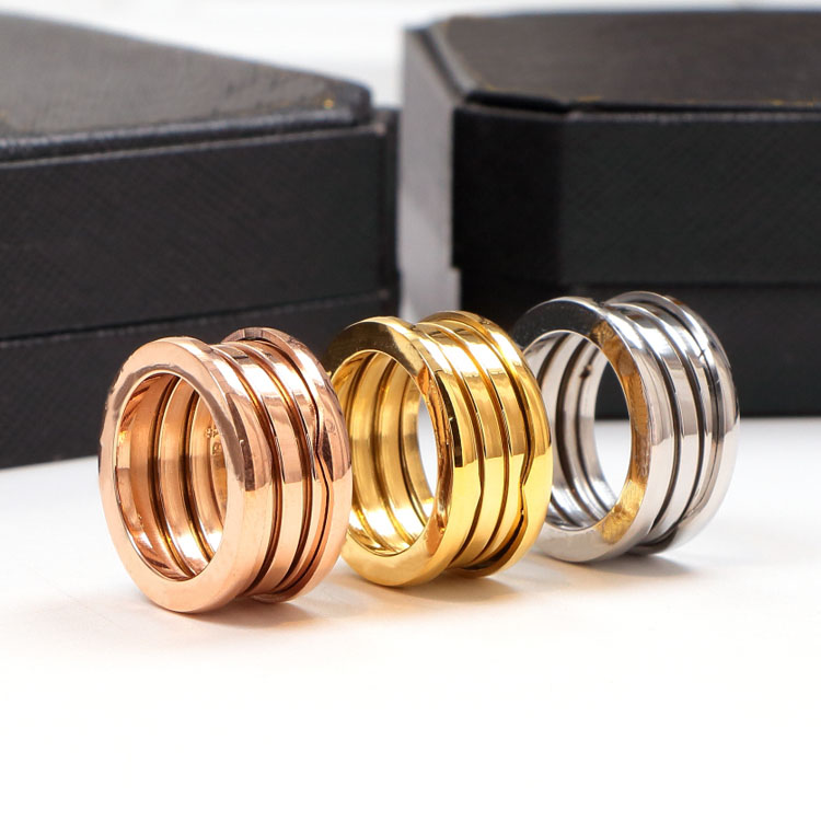 

fashion jewelry 316L titanium steel plating Ring Brand Zero Ring Spring Rings Luxury Original Trendy Design Anniversary Party For Women Lovers With
