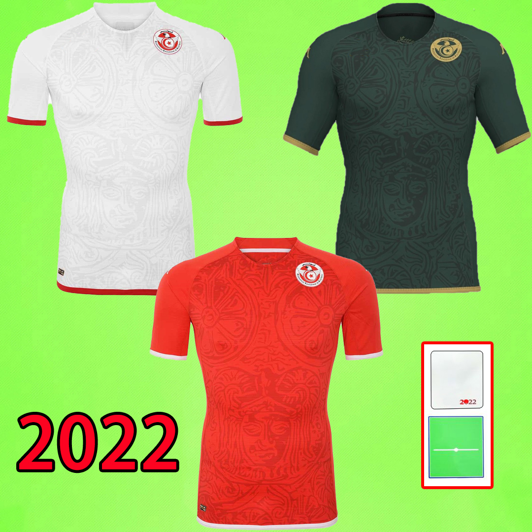

2022 Tunisia Soccer Jerseys National Team Mens MSAKNI HANNIBAL 22 23 MAALOUL SLITI KHENISSI Home Away third Football Shirts Aldult Uniforms 2023 kids kit red green