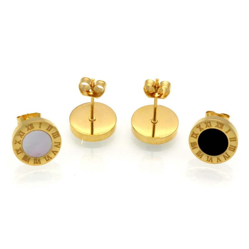 

Cute Size Women Designer Fashion Stud Titanium Steel Engagement Earrings