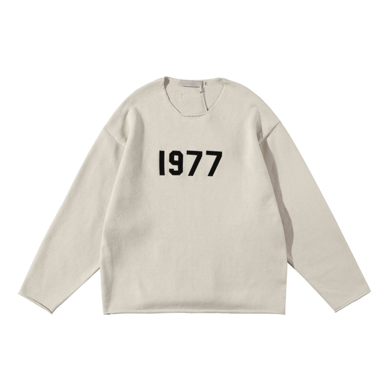 

22fw Autumn Winter Fashion Men Sweater Europe Women Plus Size Warm Keeping Wheat Knitted Wool Embroidery Sweaters, Washed black