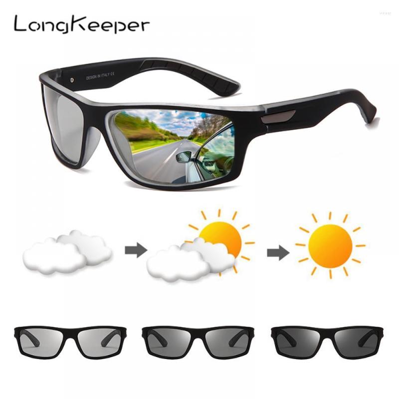 

Sunglasses LongKeeper Polarized Pochromic Men Chameleon Discoloration Sports Driving Sun Glasses Male Driver Safty Goggles