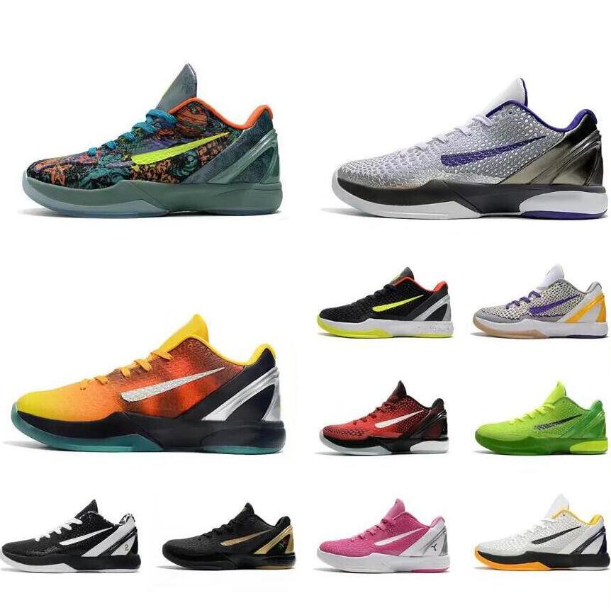 

Mens Black mamba 6s protro basketball shoes ZK Bryants 6 vi sneakers tennis Orange County Sunset Silver Purple Prelude Bruce Lee, 6#