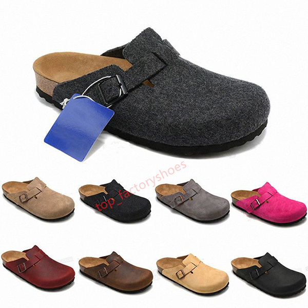 

Designer Slippers Cork Flat Slipper Men Clogs Leather Slippers Beach Sandals Fashion Casual Shoes Women Arizona Mayari 35-45, Color 8