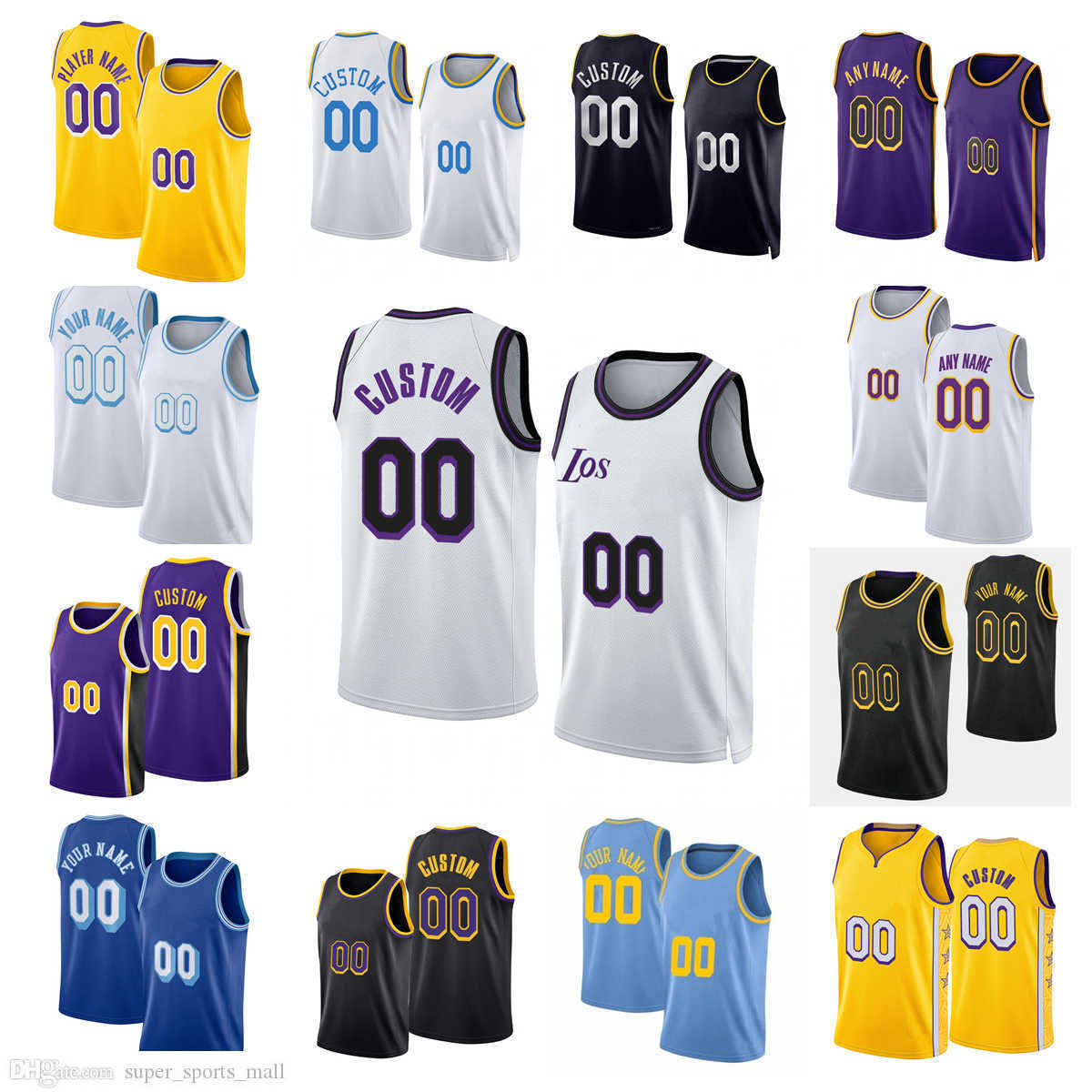 

Custom Printed 2023 Los Angeles''Lakers''New Basketball Jerseys Westbrook James Davis Horton-Tucker Nunn Anthony Toscano-Anderson Reaves Swider Johnson
