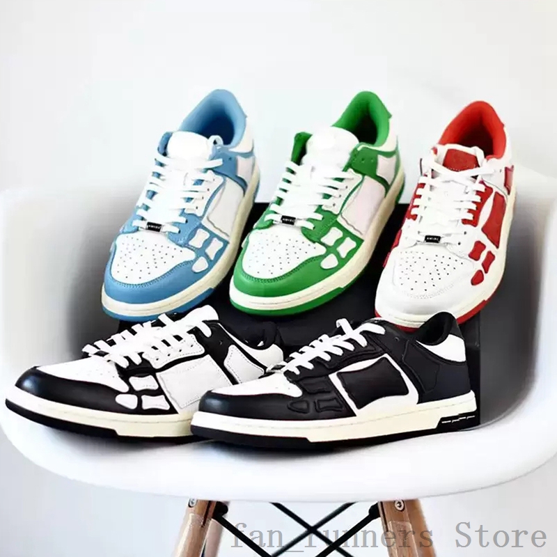 

Designer Bone Shoes mans womans leather Sneakers Trainers Top Low Bones Blue Red White Black Green Grey Brown Outdoor Sports Shoes