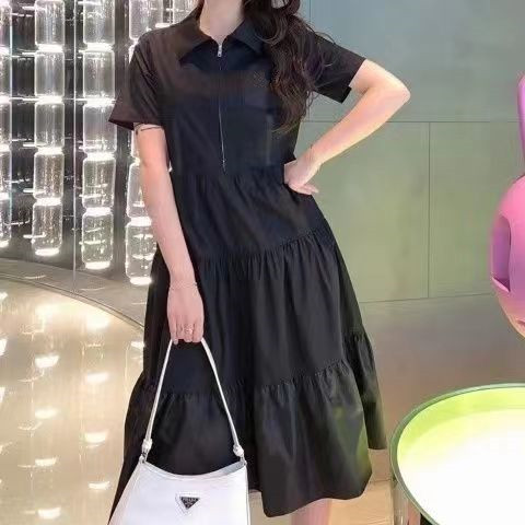 

Spring Summer Women Dress High Quality Fashion Short Sleeve Skirt Different Models Re Nylon Material Siamese Dresses FP0U, Ly5306