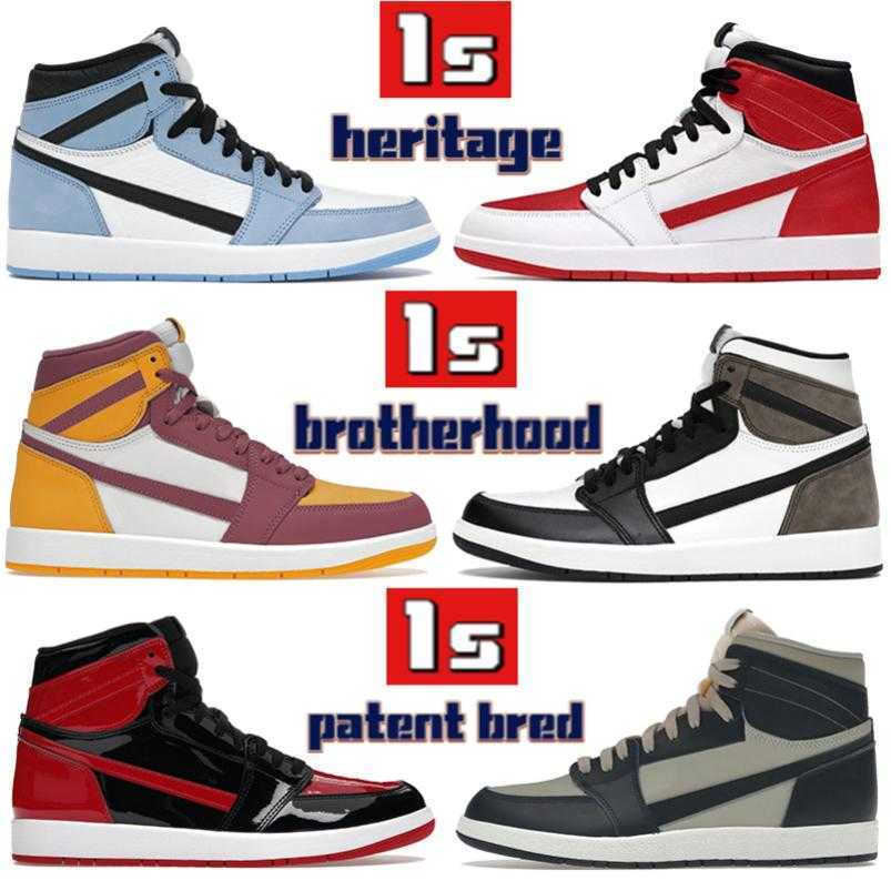 

OG Retro 2022 Boots 1 1s basketball shoes heritage Patent Bred University blue Atmosphere dark mocha 85 Georgetown brotherhood hyper royal UNC twist m RGG, 30 pine green black