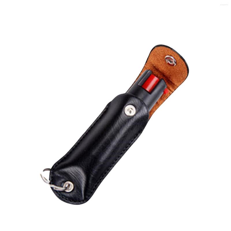 

Storage Bags Mini Spray Leather Case Pepper Bottle Protective Portable Ergonomic Finger Grip Quick Release Key