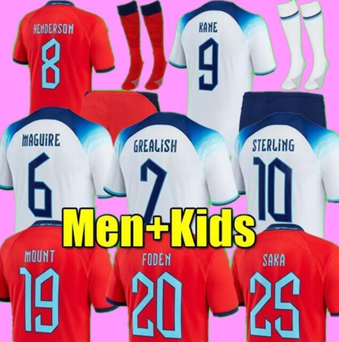 

KANE 2022 world cup soccer jerseys STERLING RASHFORD SANCHO GREALISH MOUNT ENGlAND FODEN SAKA 22 23 national football top soccer shirt men kids kit sets uniform socks, Home patch