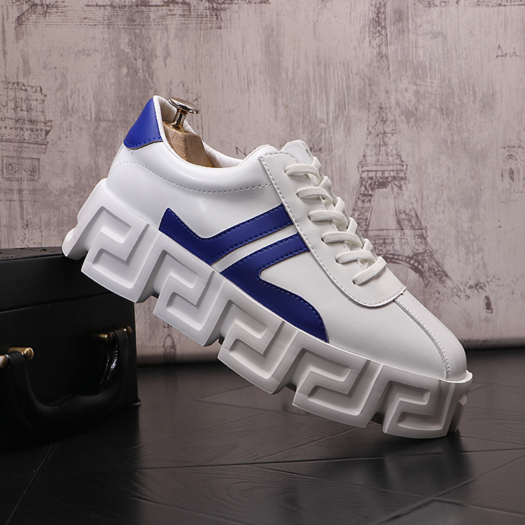 

British Designer Wedding Dress Party shoes Breathable Breathable Sport Casual Leather Sneakers Round Toe Thick Bottom Driving Walking Leisure Loafers Y83, White black