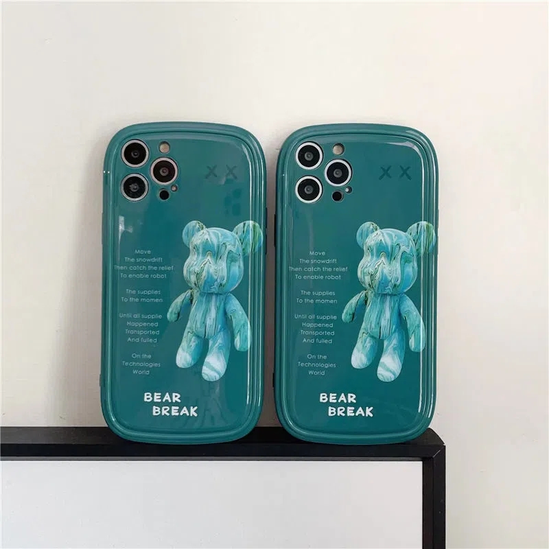 

Cartoon Designer Phone Cases For Iphone 12ProMax 11Pro 11 X Xs Xr Violent Bear Cover Shell Fall Prevention Iphone Case22093001, Blue