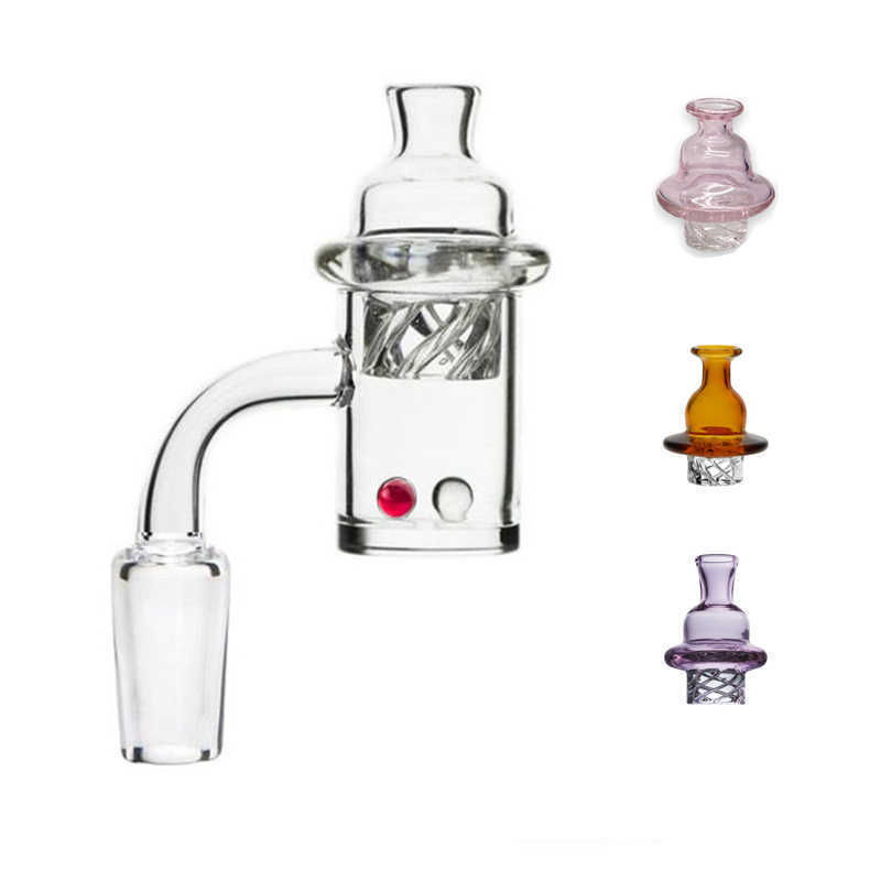 

25mm Quartz Banger Nail with Spinning Carb Cap and ruby Terp Pearl Female Male 10mm 14mm 18mm for Dab Rig Bong