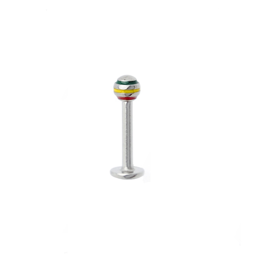 

Labret Lip Piercing Jewelry Belly Chains Body Piercing Jamaican Stripe Ball Steel Lip Rings 14 Gauge 16 220930