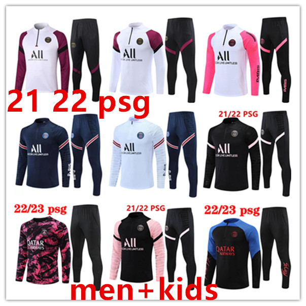 

21 22 PSGs MBAPPE soccer jersey tracksuit 18/19 Classic style SERGIO RAMOS MARQUINHOS VERRATTI ICARDI DI MARIA DRAXLER adult kids football Paris training seit